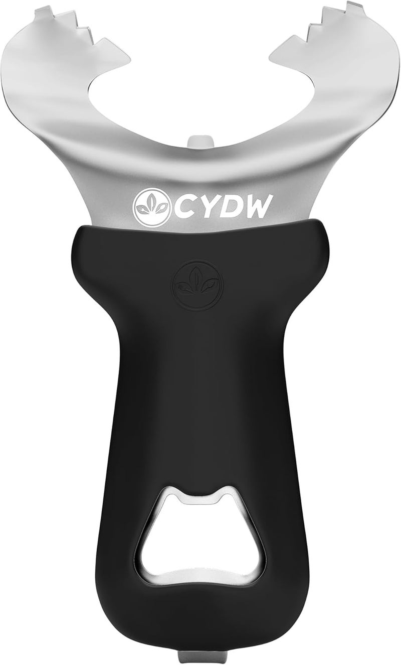 CYDW Mason Jar Opener Tool with Soft Touch Handle, No Lid Dents or Damage, Can Opener Manual Multi-Purpose, Easy Twist Manual Handheld Top Remover, Canning Supplies, Bottle Opener, Made for Lifetime - Image 1